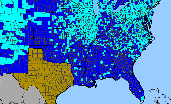 The range of Trifolium hybridum